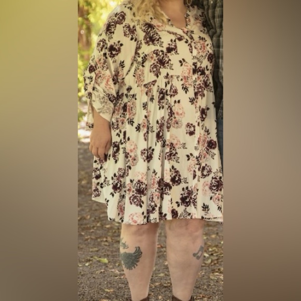 White floral dress